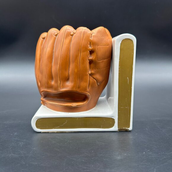 Vintage Bookend Lefton Japan Ceramic Baseball Glove Ball Sports Decor Figurine - Picture 3 of 12